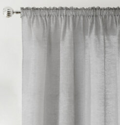 "Tyrone Textiles Rhodes Silver Linen-Look Sheer Voile Panels - Pair 140 X 229Cm (55X90"")" - thumbnail 2
