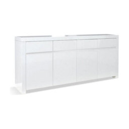 Furniture 48 Annick 4 Door 4 Drawer White High Gloss Sideboard - thumbnail 5