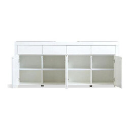 Furniture 48 Annick 4 Door 4 Drawer White High Gloss Sideboard - thumbnail 4
