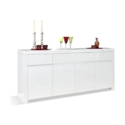 Furniture 48 Annick 4 Door 4 Drawer White High Gloss Sideboard - thumbnail 2