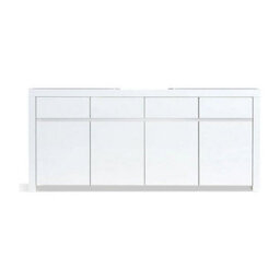 Furniture 48 Annick 4 Door 4 Drawer White High Gloss Sideboard - thumbnail 3