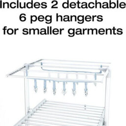 Glamhaus 4 Tier Heated Clothes Airer With Cover 300W Digital - thumbnail 7