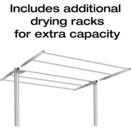 Glamhaus 4 Tier Heated Clothes Airer With Cover 300W Digital - thumbnail 2