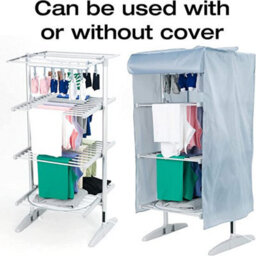 Glamhaus 4 Tier Heated Clothes Airer With Cover 300W Digital - thumbnail 5