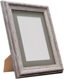 Frames By Post Shabby Chic Distressed Wood With Dark Grey Mount For Image Size 7 X 5 Inch - thumbnail 2