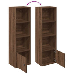 Berkfield Durable Bookcase Brown Oak 31X24X102 Cm Engineered Wood - thumbnail 8