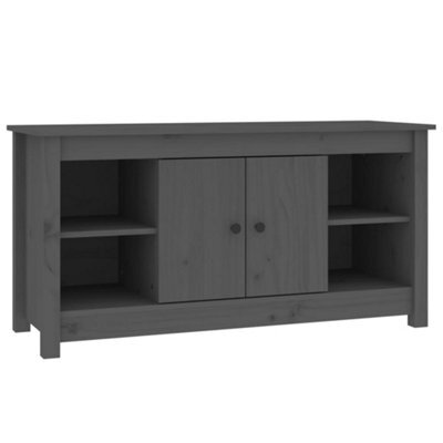 Berkfield Stylish Tv Cabinet Grey 103X36,5X52 Cm Solid Wood Pine - image 1