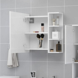 Berkfield Durable Bathroom Mirror Cabinet White 62.5X20.5X64 Cm Engineered Wood - thumbnail 3