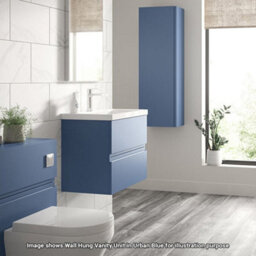 Hudson Reed Urban Satin Grey Wall Hung 2 Drawer Vanity Unit And Mid-Edge Basin With Silent Close, 540 X 810 X 390 - thumbnail 4