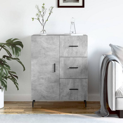 Berkfield Sideboard Concrete Grey 69.5X34X90 Cm Engineered Wood - image 1