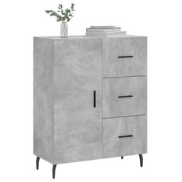 Berkfield Sideboard Concrete Grey 69.5X34X90 Cm Engineered Wood - thumbnail 3