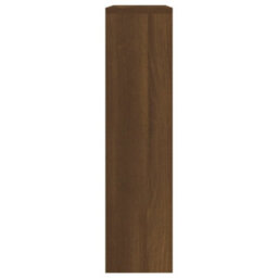 Berkfield Shoe Cabinet With Mirror 2-Layer Brown Oak 63X17X67 Cm - thumbnail 6