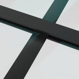Berkfield Modern Sliding Door Black 76X205 Cm Esg Glass And Aluminium - thumbnail 5
