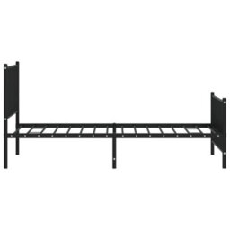 Berkfield Metal Bed Frame With Headboard And Footboard Black 100X190 Cm - thumbnail 6
