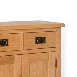 Surrey Oak Mini Sideboard Fully Assembled - By Roseland Furniture - thumbnail 6