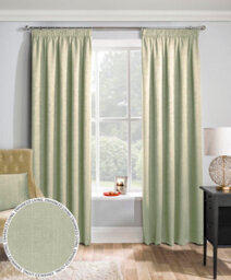Enhanced Living Matrix Green 46 X 54 Inch (117X137Cm) Tape Top Thermal Noise Reducing Dim Out Curtains (Pair)