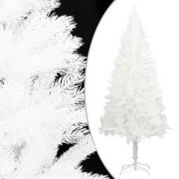 Berkfield Artificial Christmas Tree With Leds&ball Set White 210 Cm - thumbnail 2