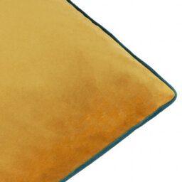 furn. Furn Meridian Velvet Feather Filled Cushion, Ochre/teal, 45 X 45Cm - thumbnail 5