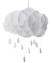 Wyld And Coco Lumacloud Pendant Lamp White Floating Cloud With Crystal Raindrops, W35 X D35 X H182Cm - thumbnail 3