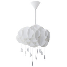 Wyld And Coco Lumacloud Pendant Lamp White Floating Cloud With Crystal Raindrops, W35 X D35 X H182Cm - thumbnail 1