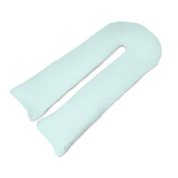 Big C U Shaped Maternity Pregnancy Full Body Support Pillow With Blue Cover