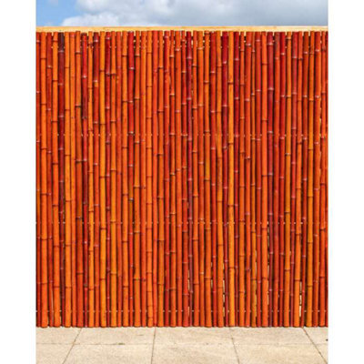 Primrose Thick Red Natural Bamboo Screening Roll Privacy Border Screen 1.9M X 1.8M - image 1