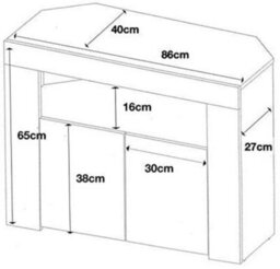 Furneo Corner Tv Stand Unit Cabinet Matt & High Gloss Clifton 07 White Led Lights - thumbnail 3