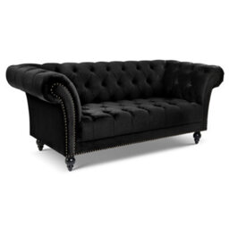 Bravich Cambridge Chesterfield 3 Seater Sofa - Velvet Black - thumbnail 4
