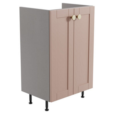 Ashford Matt Dusty Pink Shaker Freestanding Bathroom & Wet Room Base Unit (W)495mm (H)820mm - image 1