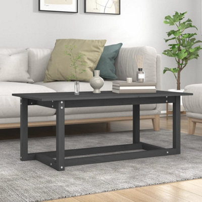 Walplus Coffee Table Grey 110X55X45 Cm Solid Wood Pine - image 1
