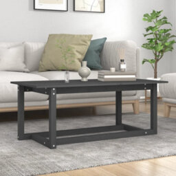 Walplus Coffee Table Grey 110X55X45 Cm Solid Wood Pine