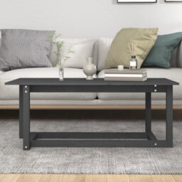 Walplus Coffee Table Grey 110X55X45 Cm Solid Wood Pine - thumbnail 5