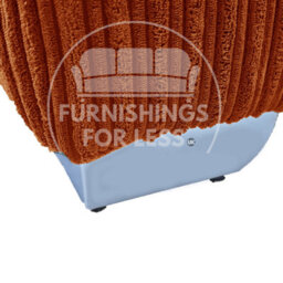 Furnishings For Less UK Bishop Orange U Shaped Soft Fabric Jumbo Cord Detachable 5 Seater Large Sofa - thumbnail 6