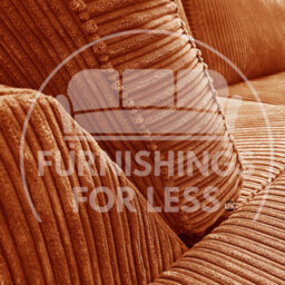 Furnishings For Less UK Bishop Orange U Shaped Soft Fabric Jumbo Cord Detachable 5 Seater Large Sofa - thumbnail 4