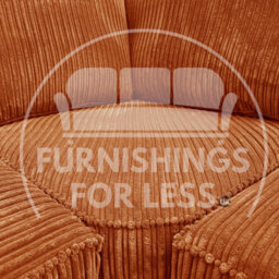 Furnishings For Less UK Bishop Orange U Shaped Soft Fabric Jumbo Cord Detachable 5 Seater Large Sofa - thumbnail 2