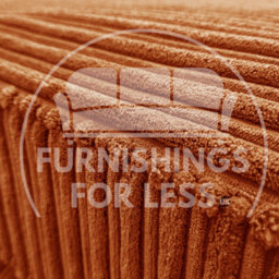 Furnishings For Less UK Bishop Orange U Shaped Soft Fabric Jumbo Cord Detachable 5 Seater Large Sofa - thumbnail 3