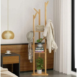 Fativo  Free Standing Coat Rack Hall Stand Shoe Bench Garment Storage Shelves Entryway 166Cm H - thumbnail 7