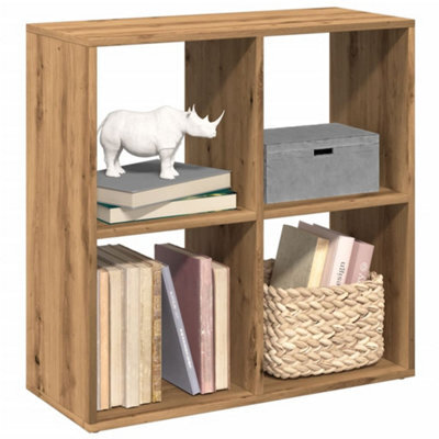 Berkfield Room Divider Bookcase Artisan Oak 69.5X29X69.5 Cm Engineered Wood - image 1