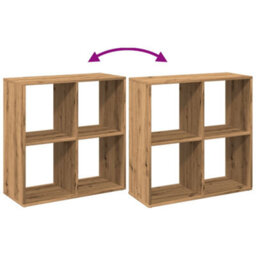Berkfield Room Divider Bookcase Artisan Oak 69.5X29X69.5 Cm Engineered Wood - thumbnail 8