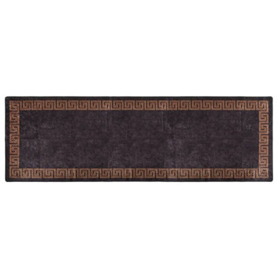 Walplus Rug Washable 80X300 Cm Black And Gold Anti Slip - image 1
