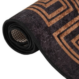Walplus Rug Washable 80X300 Cm Black And Gold Anti Slip - thumbnail 3
