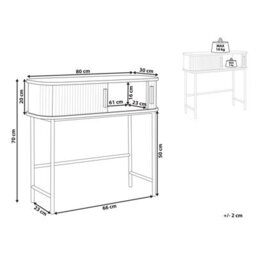 Beliani  Console Table Bradley Brown - thumbnail 3