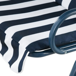 Outsunny 3-Person Garden Swing Chair W/ Adjustable Canopy, Blue Stripes - thumbnail 9
