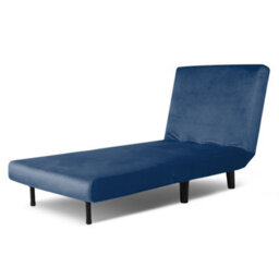 Aurora 1 Seat Sofa Bed Blue Velvet - thumbnail 5