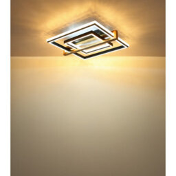 Luminosa Lighting Luminosa Deloris Square Semi Flush Ceiling Light Matt Black Led 2700/6500K - thumbnail 6