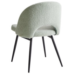 Beliani Set Of 2 Dining Chairs Onaga Boucle Light Green - thumbnail 7