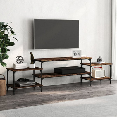 Walplus Tv Cabinet Smoked Oak 197X35X52 Cm Engineered Wood - image 1