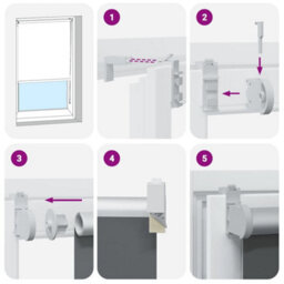 Walplus Blackout Roller Blind White 120X230 Cm, Fabric Width 116.6 Cm, Polyester - thumbnail 6