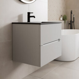 Affine 600mm Bathroom Cloakroom Vanity Unit Basin Wall Hung Furniture Soft Close White - thumbnail 2