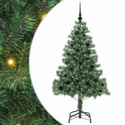 Vidaxl Christmas Tree With 150 Leds With Stand Green 150 Cm Pvc - thumbnail 2